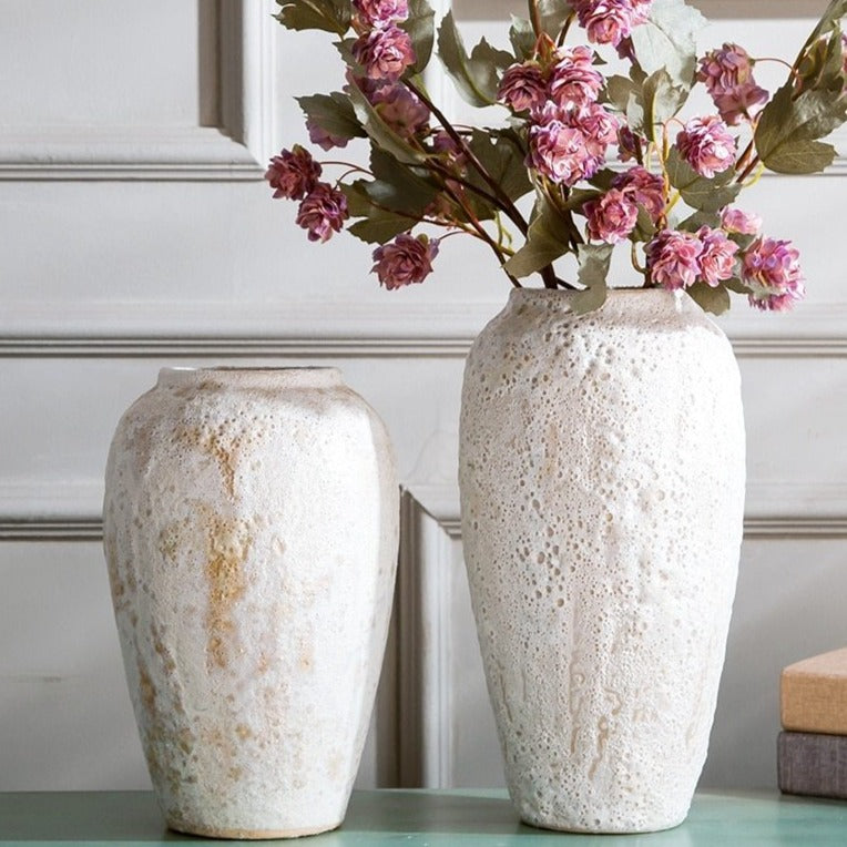 Modern Zen White Ceramic Handmade Flower Vase - Hyggeh