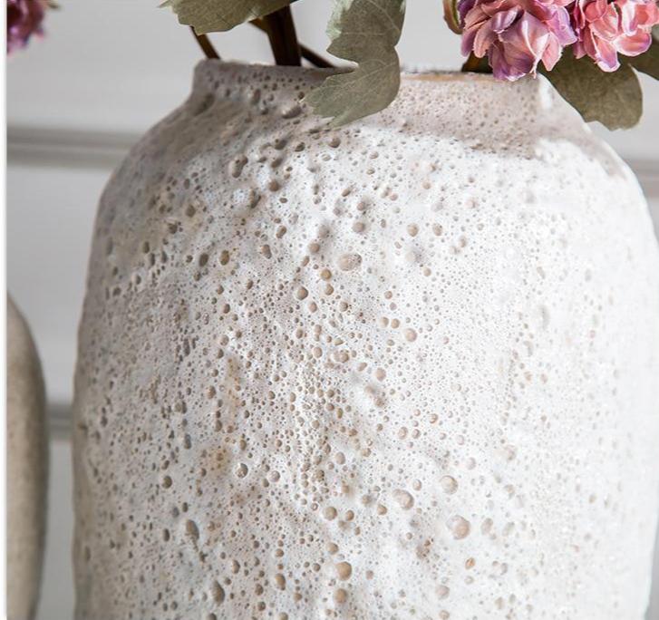 Modern Zen White Ceramic Handmade Flower Vase - Hyggeh