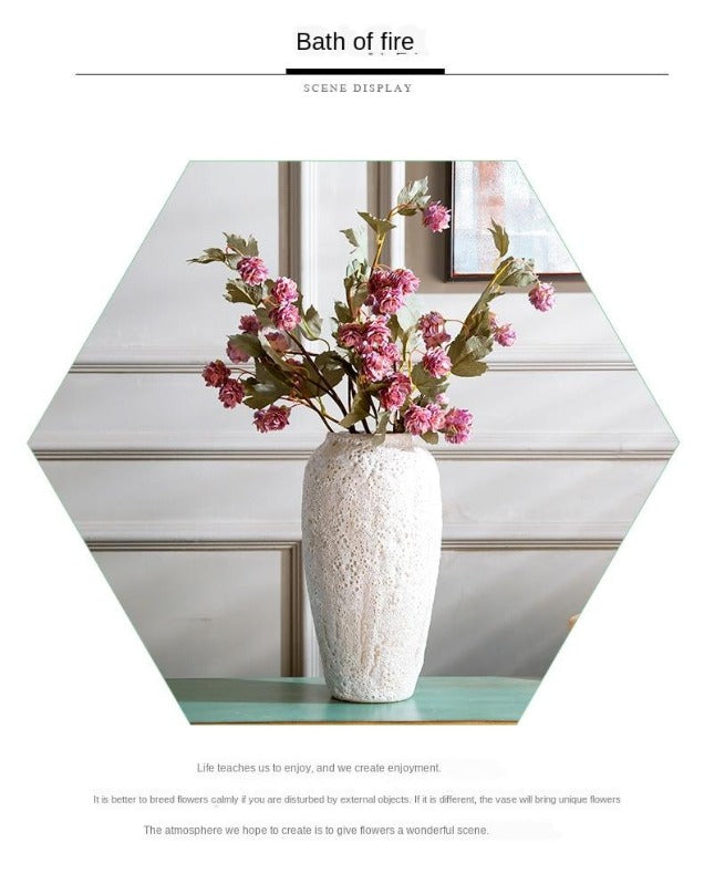 Modern Zen White Ceramic Handmade Flower Vase - Hyggeh