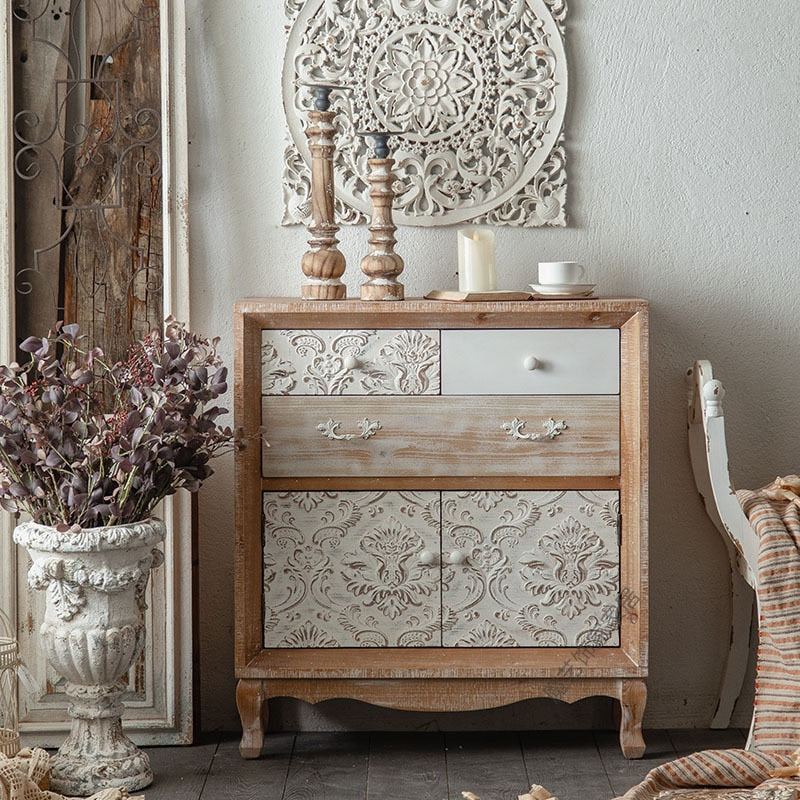 Retro Carved Console Table