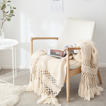 Hand-knotted Tass-Sofa Blanket