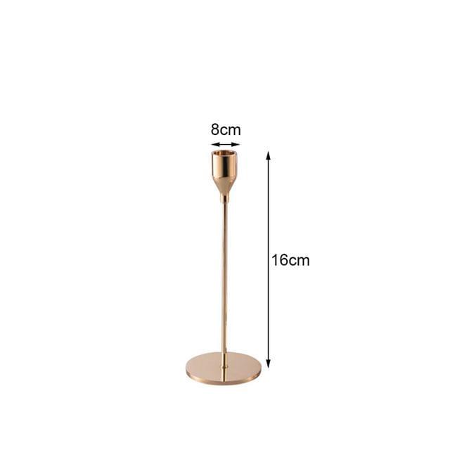 MoonVin Simple Hygge Golden Metal Candle Holders - Hyggeh