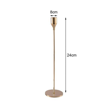 MoonVin Simple Hygge Golden Metal Candle Holders - Hyggeh